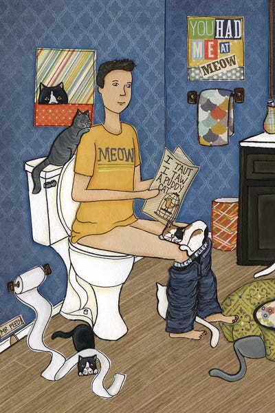 Bathroom Break: Purdy Cat by Jamie Morath