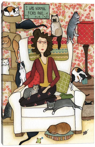 Three Cats Ago Canvas Art Print - Jamie Morath