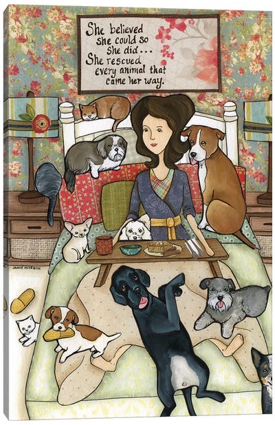 She Believed Canvas Art Print - Pet Adoption & Fostering Art