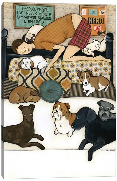 Our Hero Canvas Art Print - Pet Adoption & Fostering Art