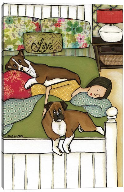 Boxer Love Canvas Art Print - Boxer Art