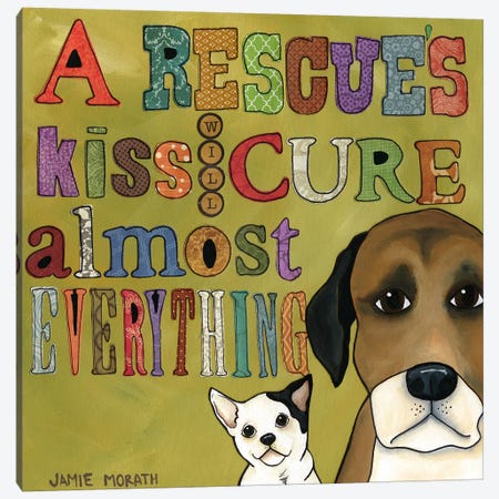 A Rescue's Kiss Canvas Print #MRH1} by Jamie Morath Canvas Artwork