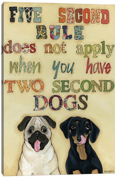 Two Second Dogs Canvas Art Print - Jamie Morath
