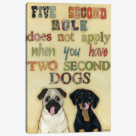 Two Second Dogs Canvas Print #MRH200} by Jamie Morath Canvas Artwork