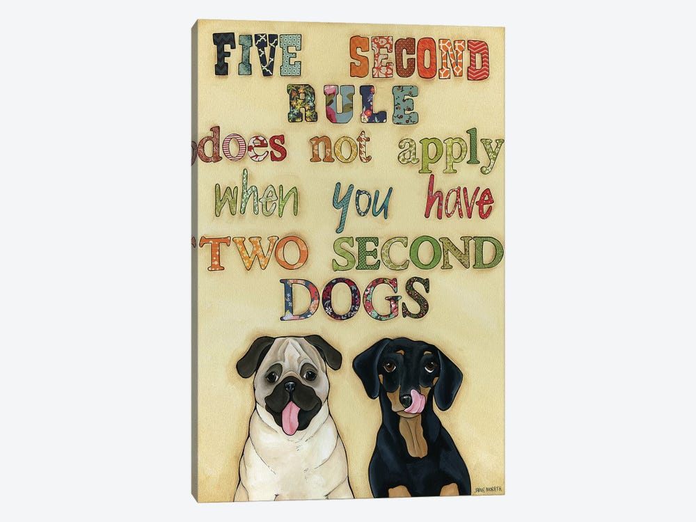Two Second Dogs by Jamie Morath 1-piece Canvas Art Print