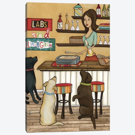 Labs And Lasagna Canvas Print #MRH207} by Jamie Morath Canvas Art Print