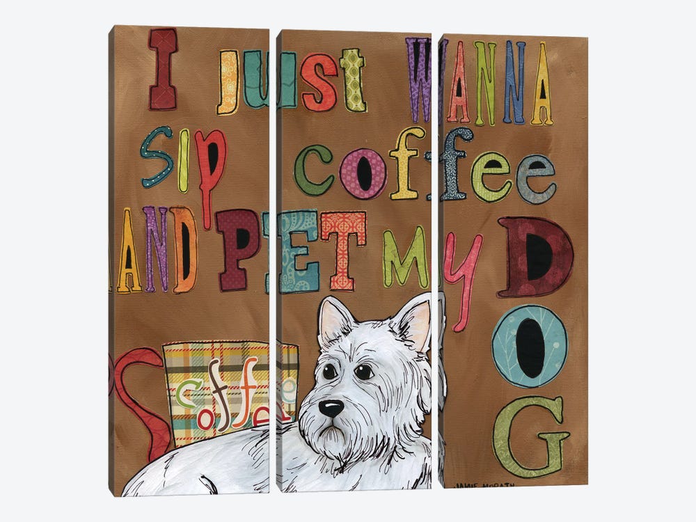 Pet My Dog by Jamie Morath 3-piece Art Print
