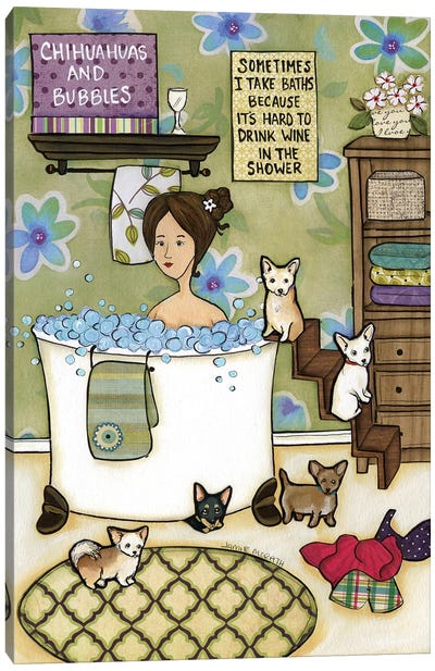 Chihuahua's Bubbles Canvas Art Print - The PTA
