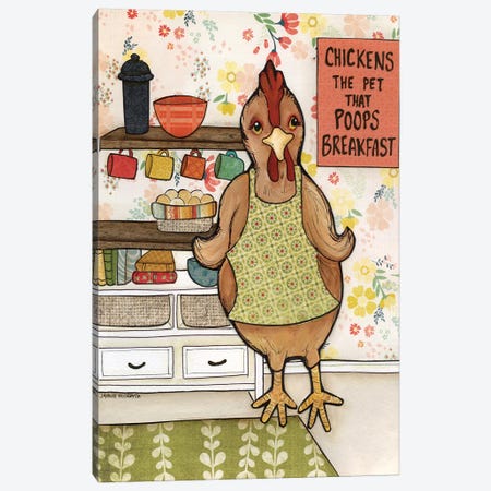 Chicken Poop Canvas Print #MRH234} by Jamie Morath Canvas Wall Art