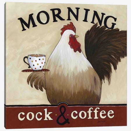 Morning Cock And Coffee Canvas Print #MRH237} by Jamie Morath Canvas Artwork