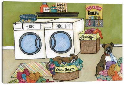 Clean Boxers Canvas Art Print - Laundry Room Art