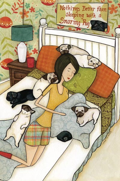 Jamie Morath: Snoring Pug by Jamie Morath