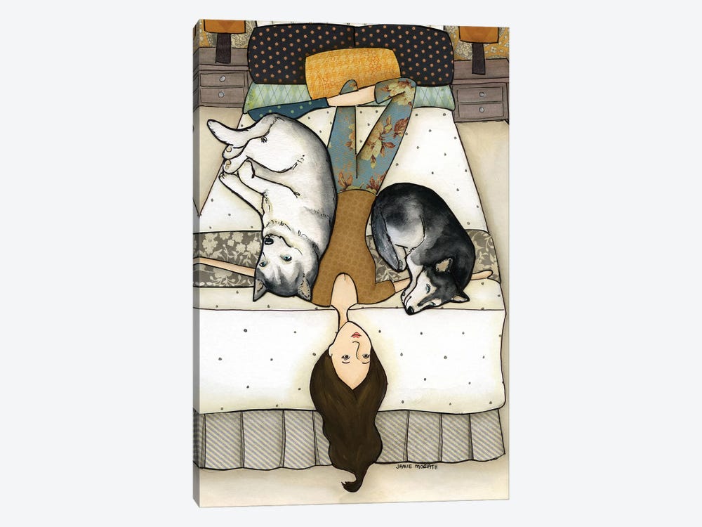 Huskies On Me by Jamie Morath 1-piece Canvas Print
