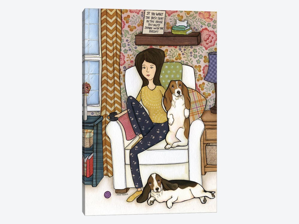 Move The Basset by Jamie Morath 1-piece Canvas Wall Art