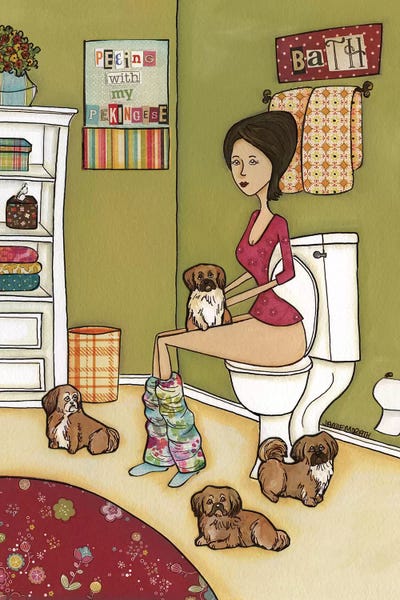 Jamie Morath: Peeing With Pekingese by Jamie Morath