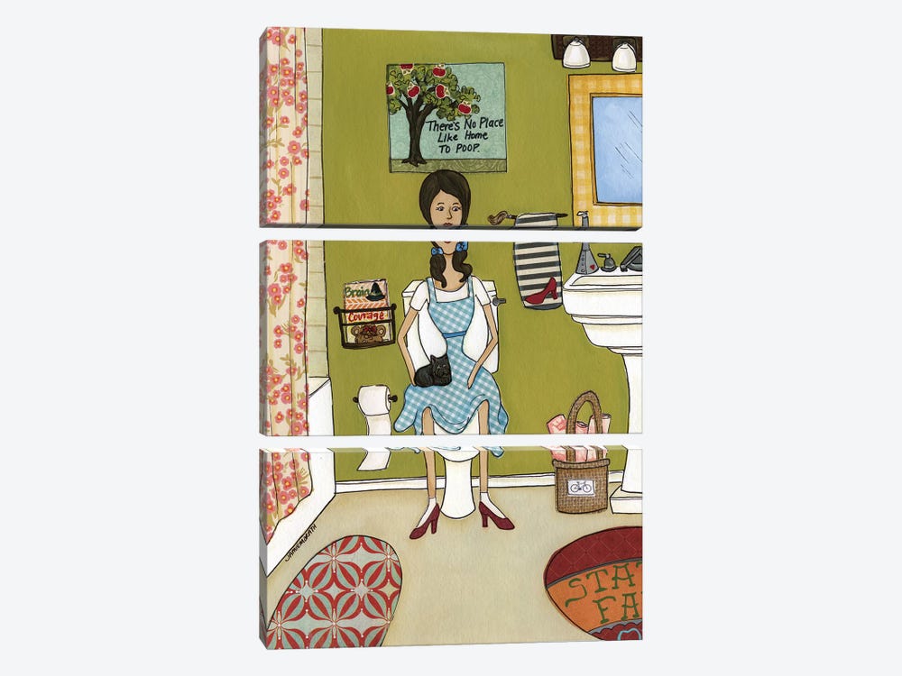 Dorothy's Bathroom Of Oz by Jamie Morath 3-piece Canvas Art Print