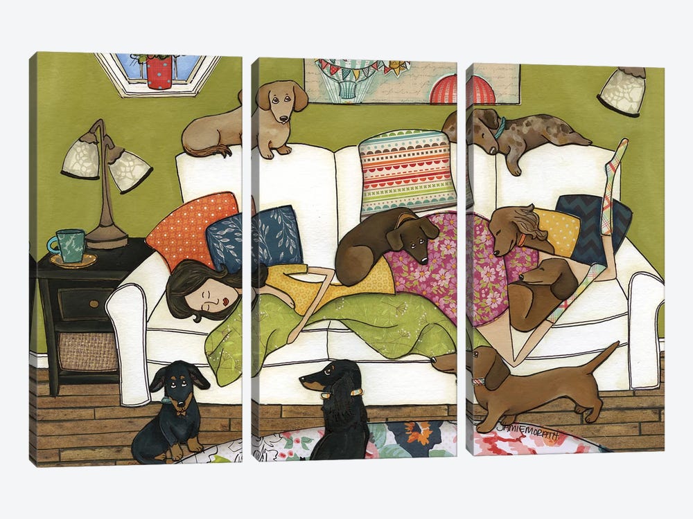 Couch Wieners by Jamie Morath 3-piece Canvas Artwork
