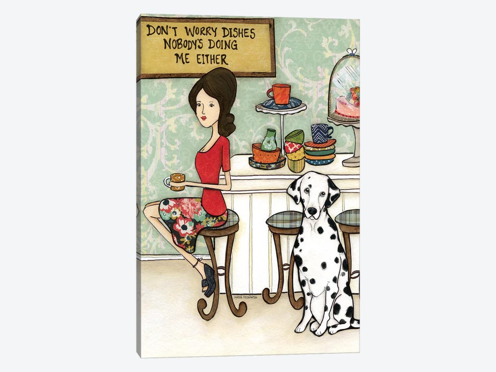 Dalmation And Dishes by Jamie Morath 1-piece Art Print