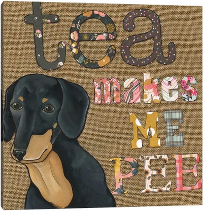 Tea Makes Me Pee Canvas Art Print - Jamie Morath