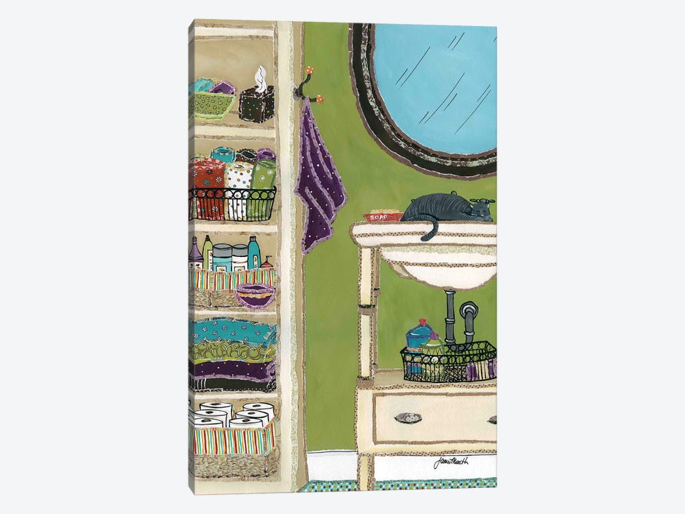 Snuggles In The Sink by Jamie Morath 1-piece Canvas Artwork