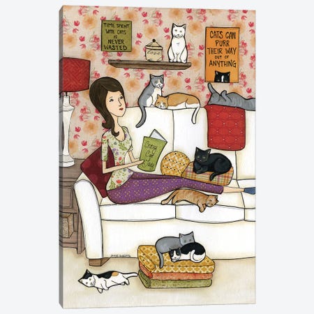 Crazy Cat Lady Canvas Print #MRH315} by Jamie Morath Canvas Print