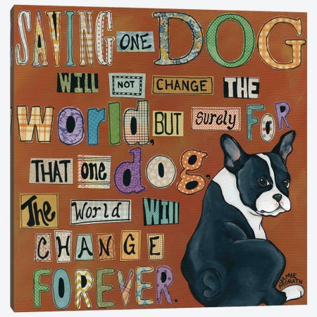 Dog World Forever Canvas Print #MRH31} by Jamie Morath Canvas Print