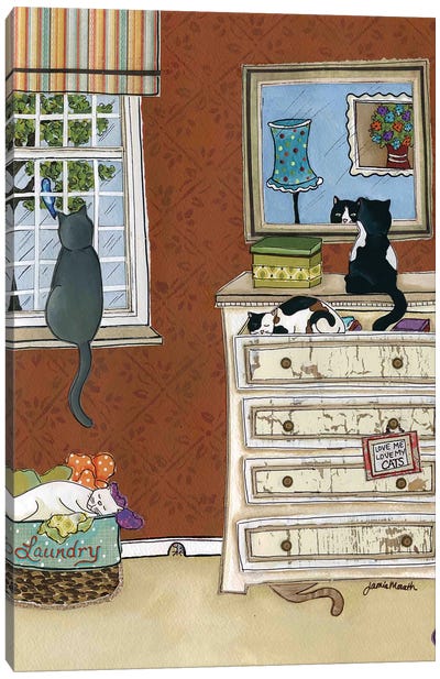 Love Me Love My Cats Canvas Art Print - Jamie Morath