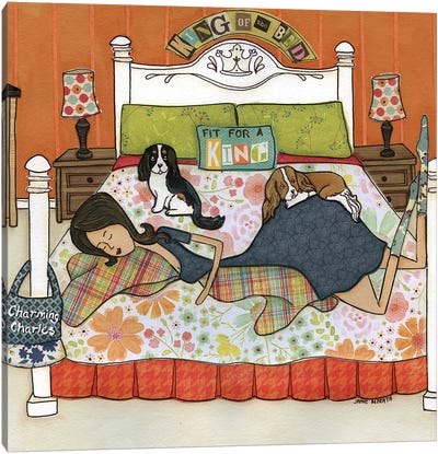 King Of The Bed Canvas Art Print - Jamie Morath