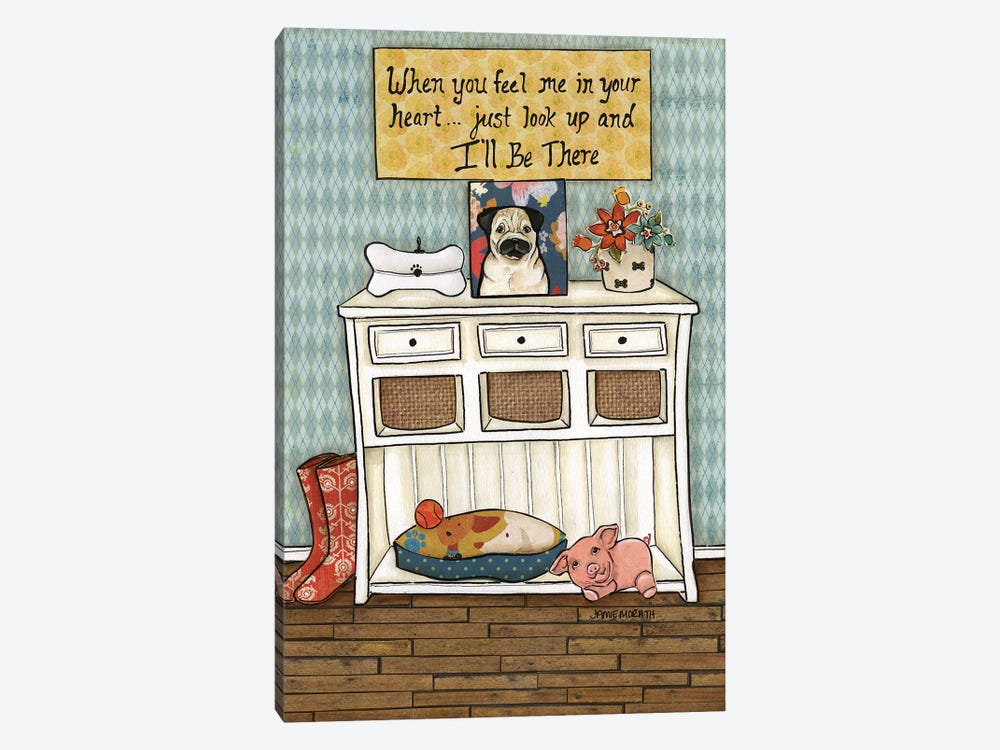 I'll Be There Pug by Jamie Morath 1-piece Canvas Print
