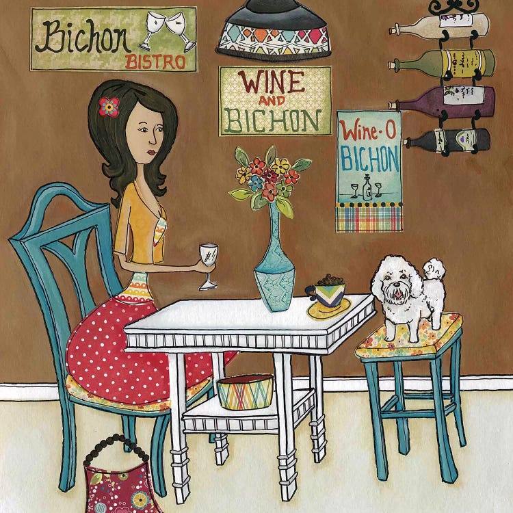 Bichon Bistro by Jamie Morath wall art