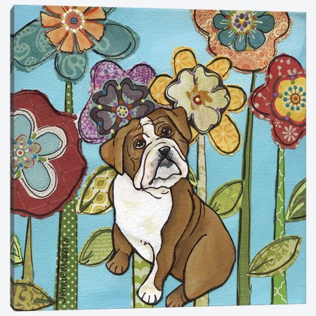Lovin Bulldog Canvas Print #MRH365} by Jamie Morath Canvas Wall Art