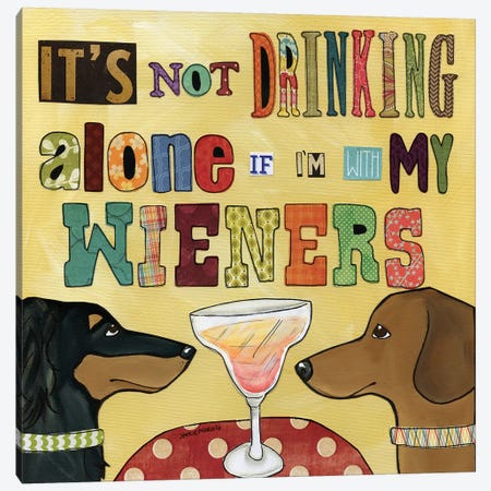 Drinking With Wieners Canvas Print #MRH36} by Jamie Morath Canvas Wall Art