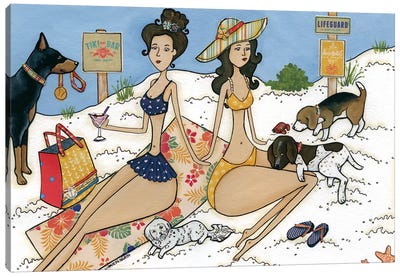 Enjoying The Summer Canvas Art Print - Women's Swimsuit & Bikini Art