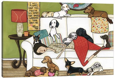 Piece Of My Heart Canvas Art Print - Pet Adoption & Fostering Art
