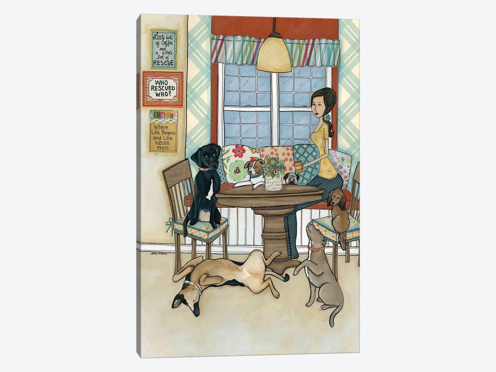 Coffee And Rescues by Jamie Morath 1-piece Art Print