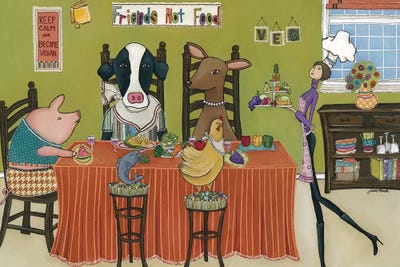 Friends Not Food by Jamie Morath framed canvas print