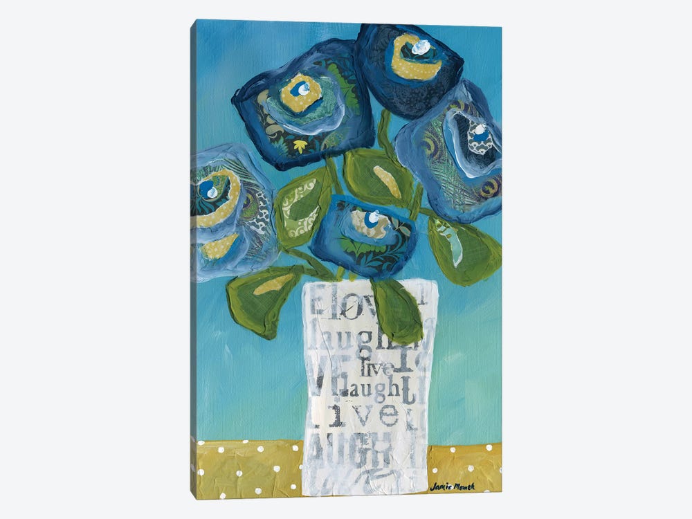 Live Laugh Love In A Vase by Jamie Morath 1-piece Canvas Wall Art