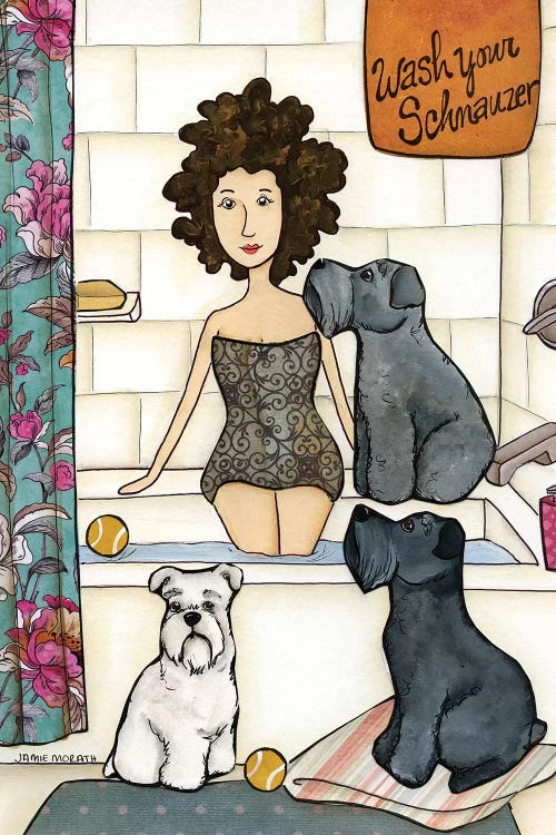 Schnauzer Tub by Jamie Morath wall art