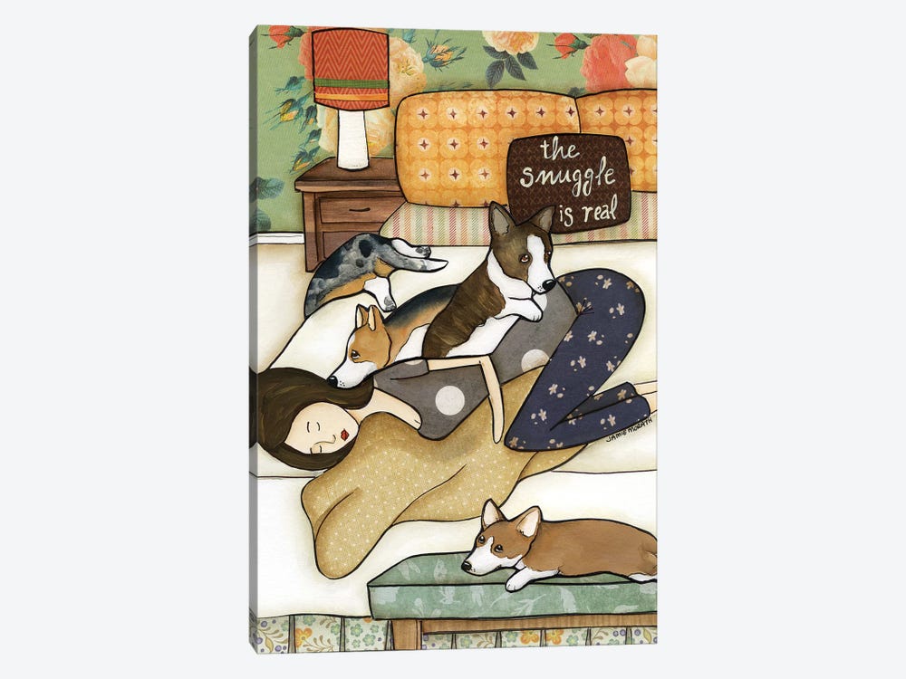 Snuggle Is Real by Jamie Morath 1-piece Canvas Art Print