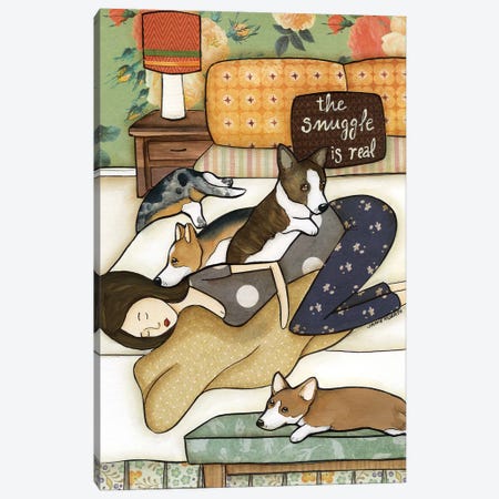 Snuggle Is Real Canvas Print #MRH422} by Jamie Morath Canvas Art