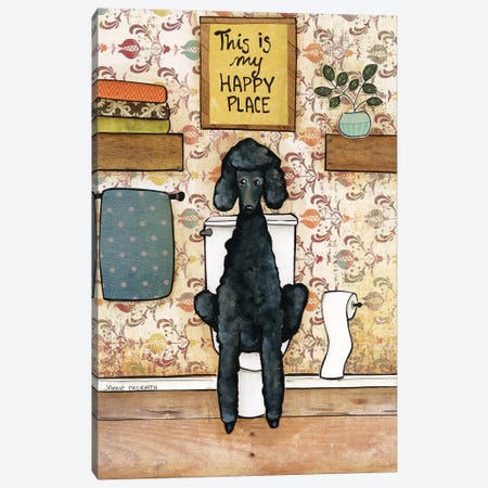 Happy Place Poodle Canvas Print #MRH427} by Jamie Morath Canvas Print