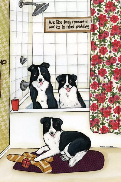 Border Collies: Mud Puddles by Jamie Morath