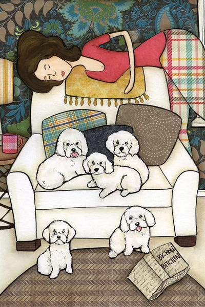 Bichon Bitchin by Jamie Morath acrylic art print