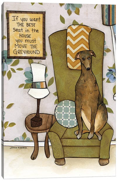 Move The Greyhound Canvas Art Print - Greyhound Art