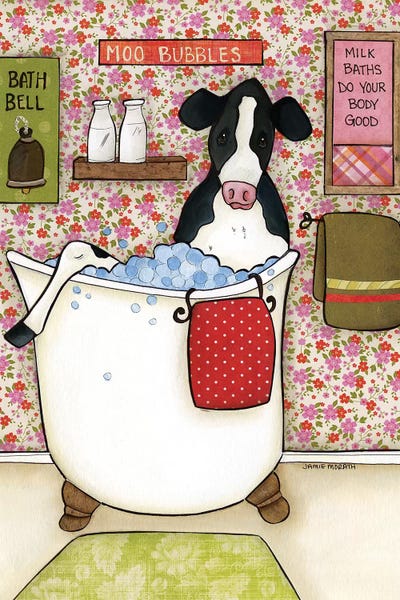 Moo Bubbles by Jamie Morath art print