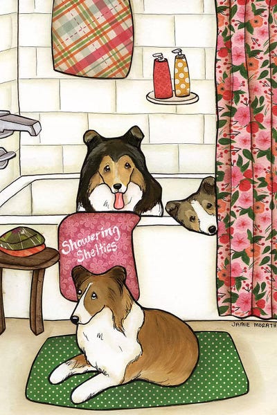 Shetland Sheepdogs: Showering Shelties by Jamie Morath