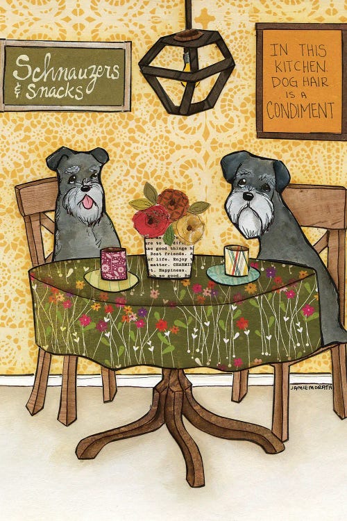 Schnauzers And Snacks by Jamie Morath wall art