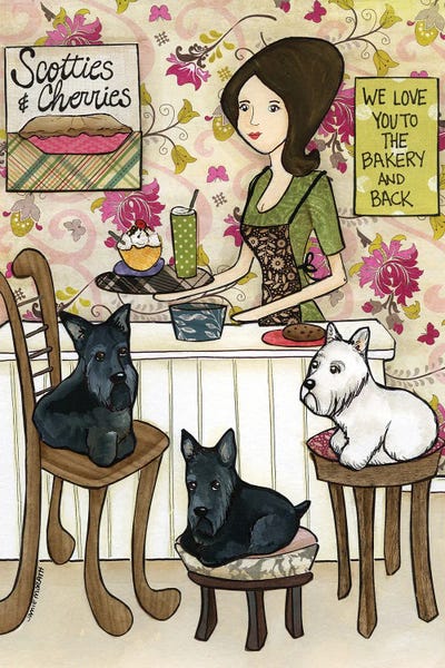 Scottish Terriers: Scotties And Cherries by Jamie Morath
