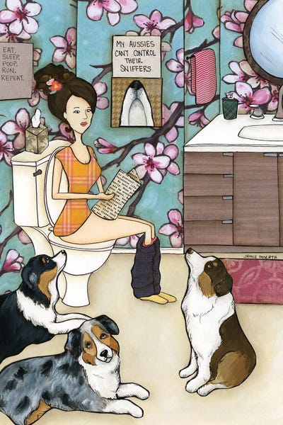 Aussie Sniffers by Jamie Morath framed wall art