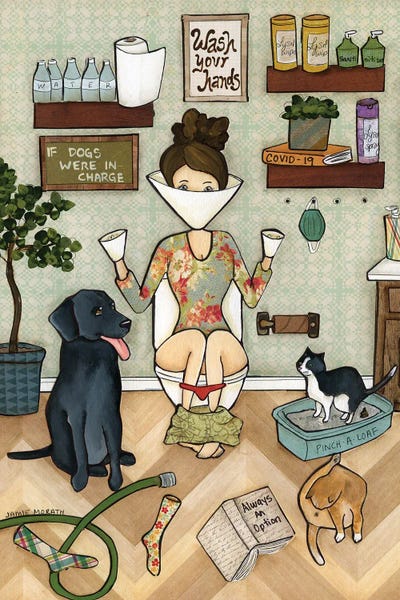 Bathroom Humor: Toilet Paper Shortage by Jamie Morath